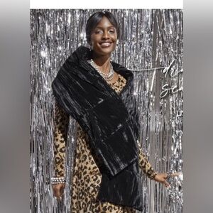 CABI Black Velvet Puffer DRAMA Vest #4267 NIB O/S